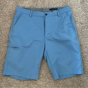 Greg Norman Collection Light Blue Flat Front Shorts